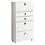 Schildmeyer Carree Highboard (34,5 x 65 x 133,5 cm, Weiß)