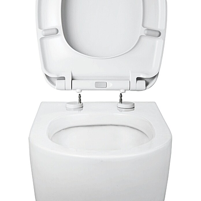Tapa de WC (Caída amortiguada, Duroplast, Blanco)