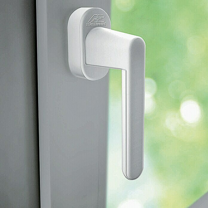 Schellenberg Asidero para ventana con alarma (Blanco, 115 dB)