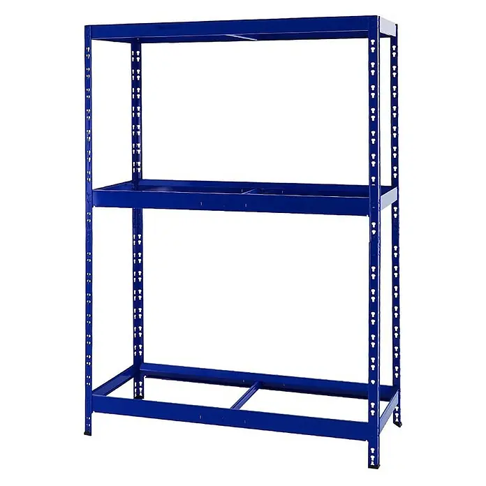 Set Deal 2x Reifenregal Tiger 180x130x50cm 24 Reifen mit Fachboden Blau -  - Blaues Metallregal mit zwei verstellbaren Ablagen für Schwerlastlagerung.