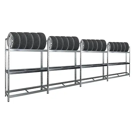 Set Deal 4x Reifenregal Tiger XL 200x150x45cm 300kg 72 Reifen Verzinkt