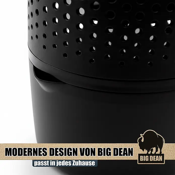 BigDean Luftentfeuchter-Nachfüllpack 2 Stk., 450 g -  - Schwarzer, perforierter Zylinder im modernen Design, von BIG DEAN.