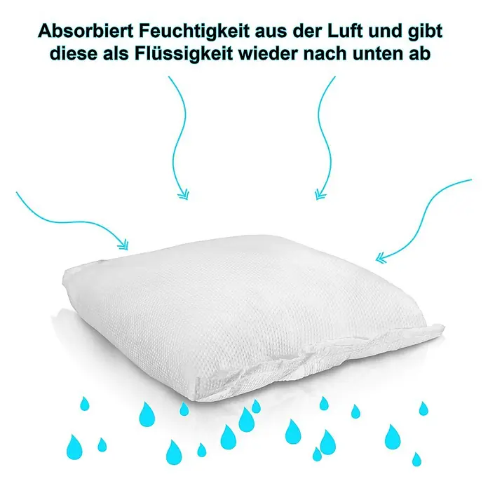 BigDean Luftentfeuchter-Nachfüllpack 12Stk., 400 g -  - Weißer Entfeuchterbeutel, der Feuchtigkeit aufnimmt und Flüssigkeit abgibt.