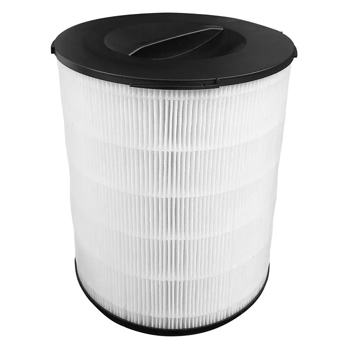 Ersatzfilter H14 für Hepa Luftreiniger 500 / 700 -  - Weißer zylindrischer Plissee-Luftfilter mit schwarzem Kunststoff-Ober- und Unterteil zur Luftreinigung.