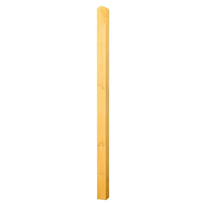 Holzpfosten Regensburg - Höhe: 190 cm, Kiefer/Fichte, Kieferfarbe - Ein helles, unbehandeltes Kantholz mit sichtbarer Maserung, ideal für Bauprojekte oder den Möbelbau. Seine natürliche Farbe strahlt Wärme aus.