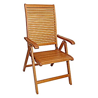 Sunfun Diana Sklopiva stolica s pozicijama (69 cm, Drvo, Prirodno smeđe boje)