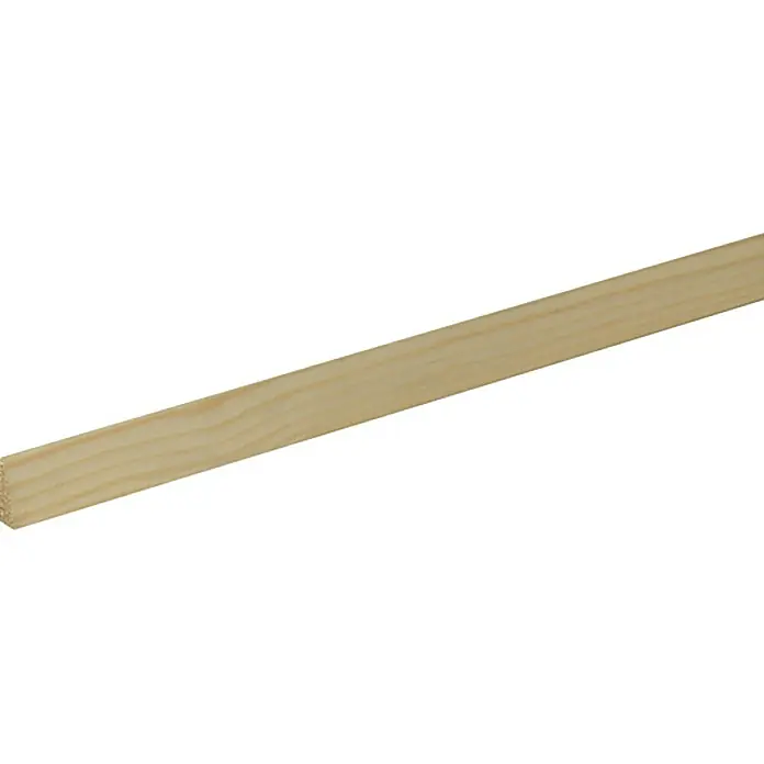 Profiles and more Dreikantleiste - L x B x H: 100 cm x 19 mm x 8 mm, Nordische Kiefer - Holzleiste: Eine helle Holzleiste mit deutlicher Maserung, ideal für Bau- und Dekorationsprojekte.