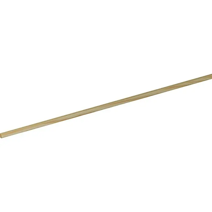 Profiles and more Quadratleiste - L x B x H: 100 cm x 4 mm x 4 mm, Fichte/Kiefer - Nahaufnahme eines hellen, unbehandelten Vierkantholzes. Ideal für Modellbau und DIY-Projekte, robust und vielseitig einsetzbar.