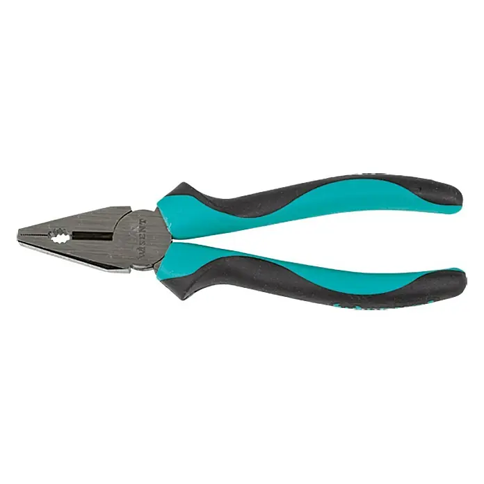 Wisent Alicates universales Professional - Largo: 18 cm, Recto - Alicates de combinación con mangos bicolores para un agarre cómodo, ideal para diversas tareas de agarre, corte y flexión.