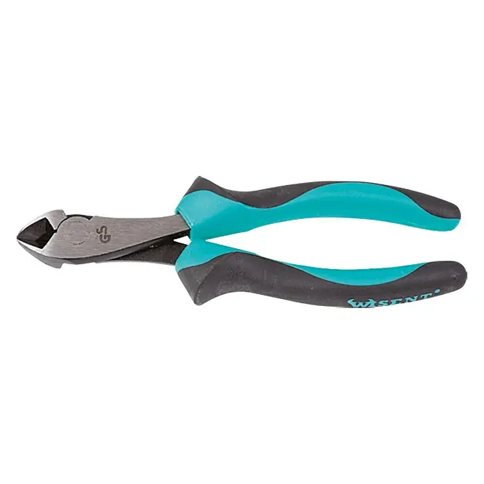 Wisent Kraft-Seitenschneider - Länge: 16 cm - Seitenschneider mit blau-schwarzen Griffen für präzises Schneiden. Ideal für Elektronikarbeiten und Modellbau.