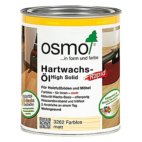 Osmo High Solid Hartwachsöl Rapid (Farblos, 750 ml, Matt)