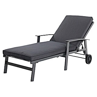 Sunfun Maja Vrtni ležalnik (Š x G x V: 170,5 x 63,5 x 102 cm, Aluminij, Antracitne barve, črne barve, Možnost premikanja)