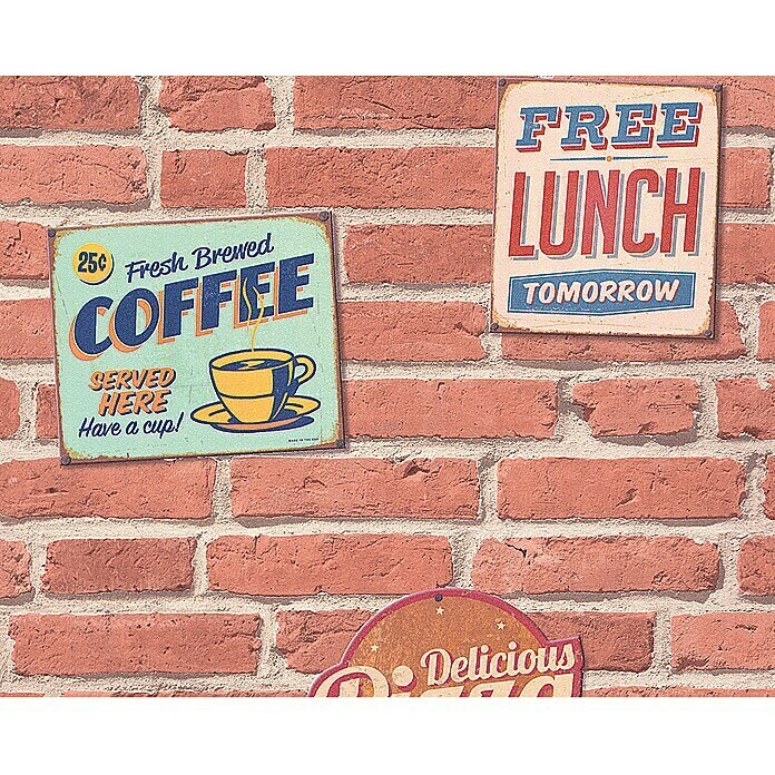 AS Creation 3D-Designpanel pop.upCoffee, Beige/Braun/Creme, 52 cm x 2,5 m Front View