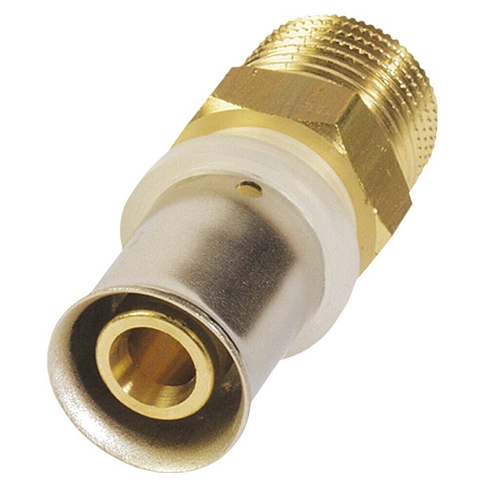 Comisa Press prehodni nastavek  (Premer: 16 mm, Zunanji navoj: ½″) | Pritisni fitingi | Cevni sistemi in fitingi | Sanitarna inštalacija | Kopalnica in sanitarije | Izdelki | BAUHAUS