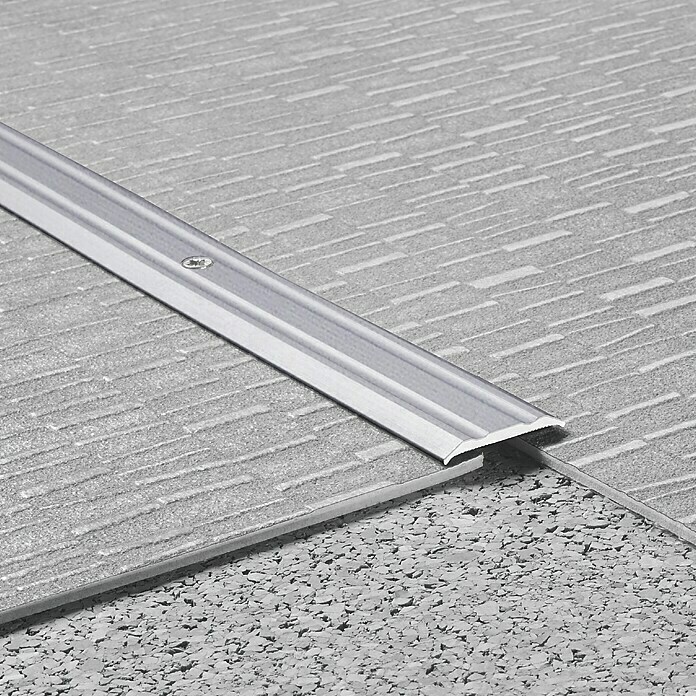 LOGOCLIC Übergangsprofil (Edelstahl matt, 1 m x 25 mm x 2 mm, Montageart: Schrauben)