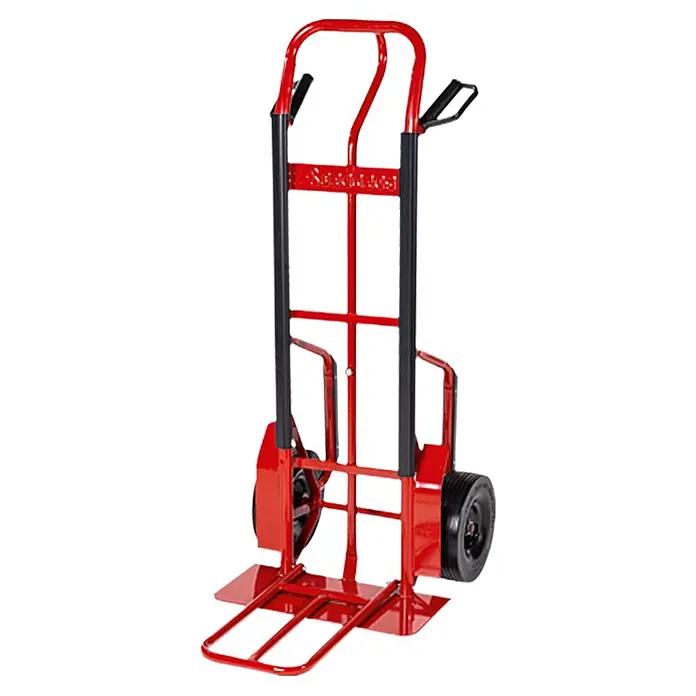 BAUHAUS Sackkarre HT 800 FRG - Stahl, Traglast: 250 kg - Rote Sackkarre für schwere Lasten mit robusten Rädern und stabilem Rahmen für den Transport von Waren.