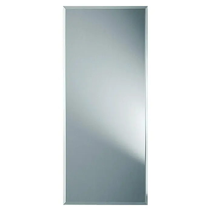 Kristall-Form Facettenspiegel Gennil - B x H: 39 x 92 cm, Eckig - Rechteckiger Ganzkörperspiegel mit abgeschrägten Kanten, ideal für Ankleidebereiche und Badezimmer.