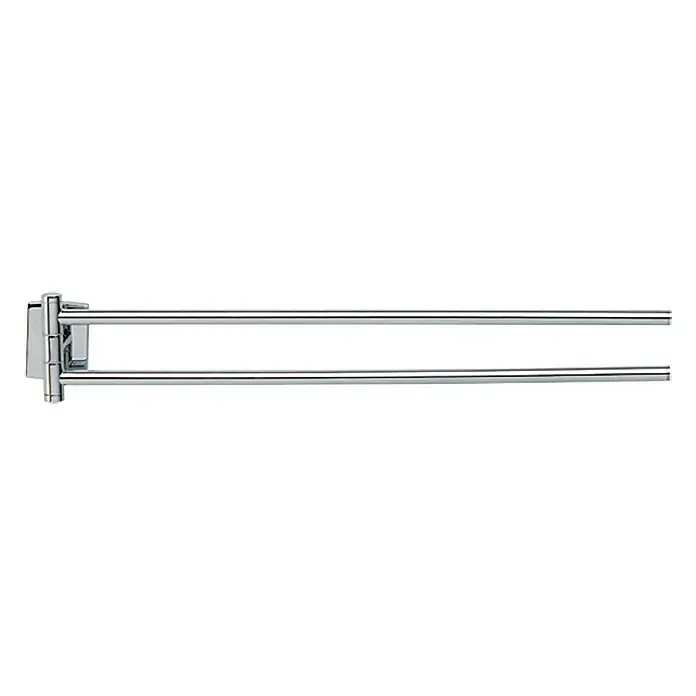 Tesa Toallero de barra KL203 - Cromo - Toallero giratorio de color cromado para montaje en pared. Perfecto para baños o aseos para colgar las toallas de forma ordenada.