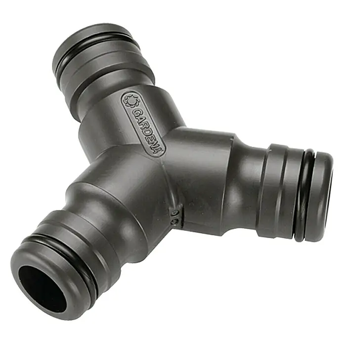 Gardena Profi-System Y-Stück - Anschlüsse: 2, Größe: ¾″, Kunststoff - Gardena Y-Stück Verbinder. Ideal für die Verzweigung von Bewässerungsschläuchen im Garten, robuste Ausführung für zuverlässige Verbindungen.