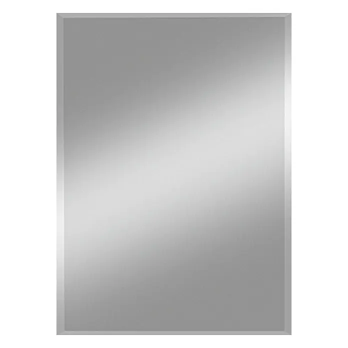 Kristall-Form Facettenspiegel Gennil - B x H: 40 x 60 cm, Eckig - Dieses Bild zeigt einen rechteckigen, rahmenlosen Spiegel mit abgeschrägten Kanten, der ein modernes und minimalistisches Design aufweist.