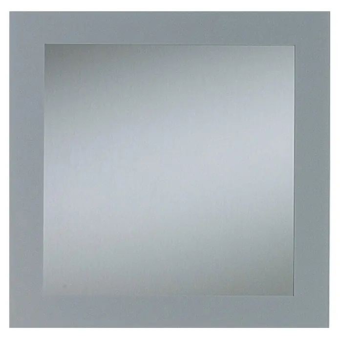 Kristall-Form Siebdruckspiegel Toba - 45 x 45 cm, Silber - Vorderansicht