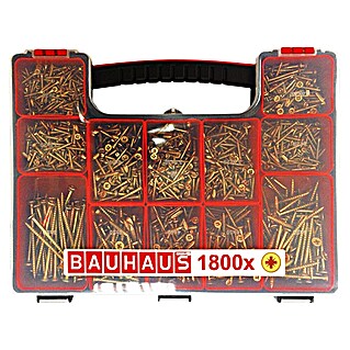 BAUHAUS Assortimentsdoos multifunctionele schroeven (Kruiskop (Pozidriv), 1.800 -delig)