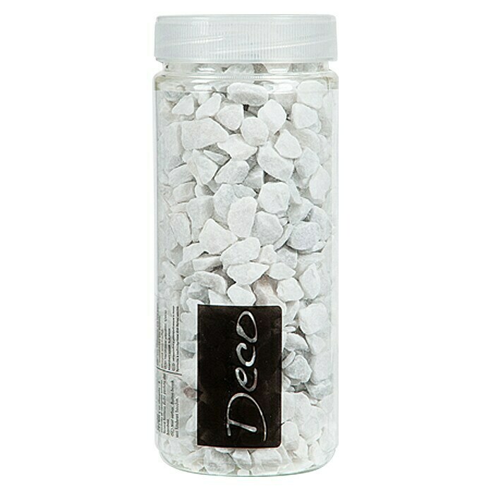 Deko-Steine (Weiß, 500 ml, Korngröße: Ø 9 - 13 mm)