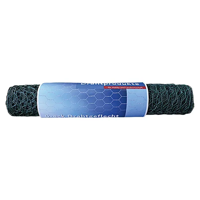 Stabilit Drahtgeflecht - 10 x 0,5 m, Maschenweite: 13 mm, Grün, Pulverbeschichtet - Ansicht von oben