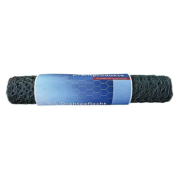 Stabilit Drahtgeflecht - 10 x 0,5 m, Maschenweite: 13 mm, Grün, Pulverbeschichtet