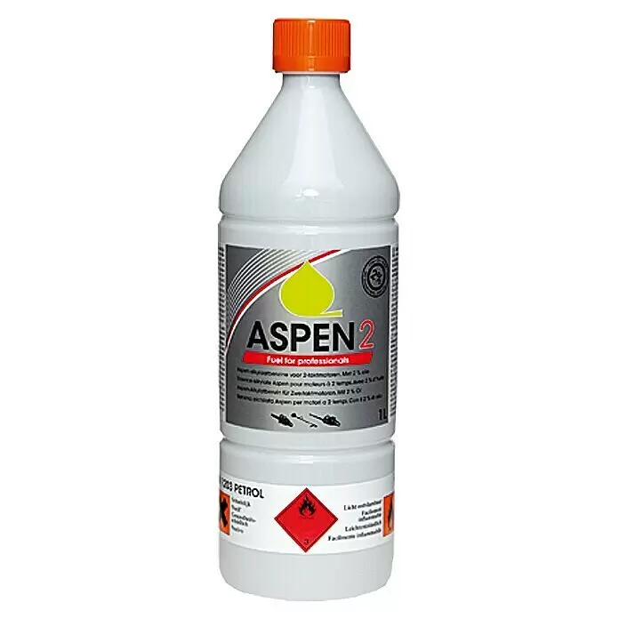 Aspen Mischkraftstoff-Zweitaktmotor für Rasenmäher Aspen 2 - 1 l, Passend für: 2-Takt-Benzinmotoren - Vorderansicht