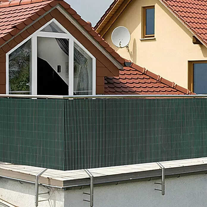 Balkonsichtschutz - Grün, 300 x 180 cm - Stimmungsaufnahme
