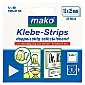 Klebe-Strips (32 Stk., Weiß, 25 x 12 mm)