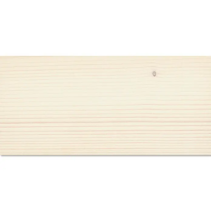 Osmo Dekorwachs - Weiß, 750 ml, Seidenglänzend - Helles, naturbelassenes Holzbrett mit feiner Maserung und kleinem Astloch, ideal für vielseitige DIY-Projekte und Innenausbau.