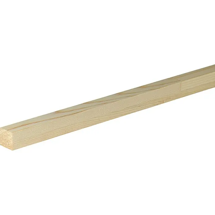 Quadratleiste - L x B x H: 240 x 2 x 2 cm, Fichte/Kiefer - Helles, unbehandeltes Holzleiste mit feiner Maserung, ideal für Bauprojekte und Heimwerkerarbeiten. Vielseitig einsetzbar und robust.