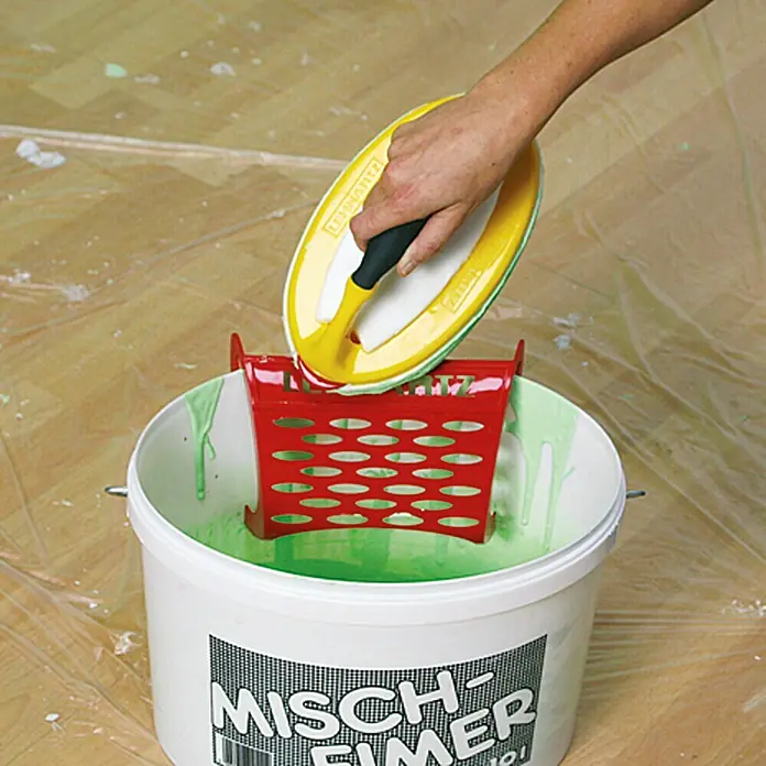 Lehnartz Isi-Line Streichkissen-Set Premium Mega-Box - 8 -tlg. - Farbmischereimer mit Abstreifgitter und Farbroller. Das perfekte Werkzeug zum Mischen und Auftragen von Farbe für Renovierungsarbeiten.