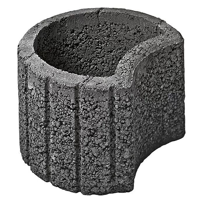 EHL Pflanzstein Stützflor - Anthrazit, 50 x 40 x 30 cm, Beton