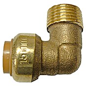 Steck-Übergangswinkel (Durchmesser: 15 mm, ½″, 90°, Muffe und Außengewinde)