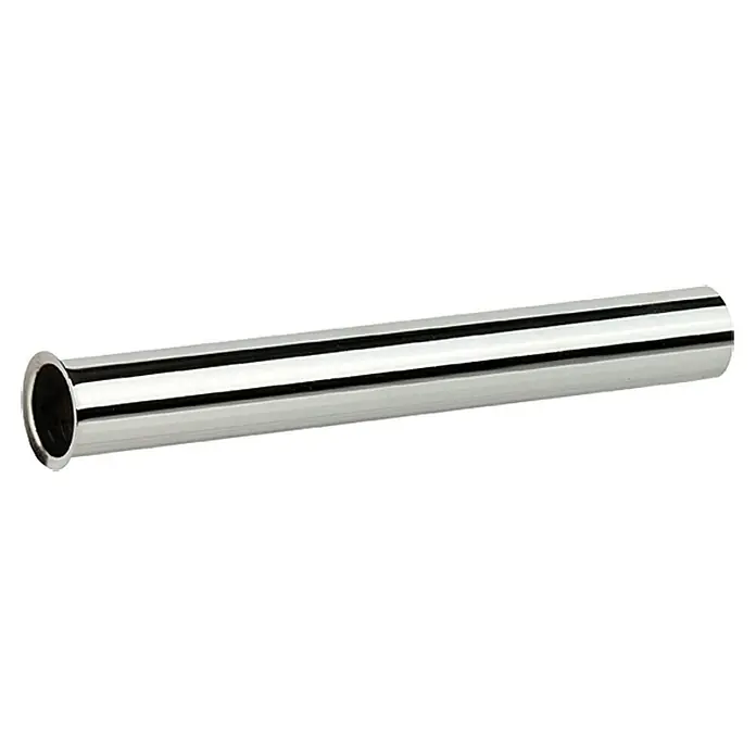 Tauchrohr - 1¼″, DN 32, Länge: 25 cm - Ein glänzendes, silberfarbenes Rohr aus Metall, das sich ideal für verschiedene Bau- und Sanitärprojekte eignet.