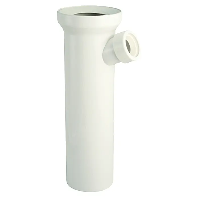 Admiral WC-Anschlussstutzen mit Abgang - Länge: 25 cm, Weiß - Abwasserrohr aus PVC, ein unverzichtbares Element für jedes Sanitärsystem. Robust, langlebig und zuverlässig für den langfristigen Einsatz.
