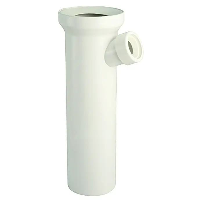 Admiral WC-Anschlussstutzen mit Abgang - Länge: 25 cm, Weiß - Abwasserrohr aus PVC, ein unverzichtbares Element für jedes Sanitärsystem. Robust, langlebig und zuverlässig für den langfristigen Einsatz.