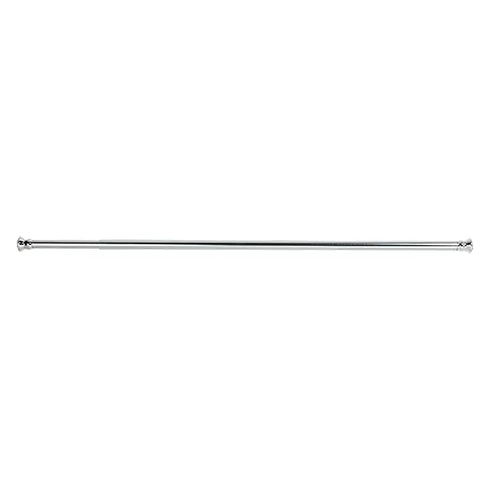 Venus Duschvorhangstange - 110 cm - 185 cm, Durchmesser: 28 mm, Chrom - Detaillierte Aufnahme einer ausziehbaren Duschstange aus poliertem Chrom. Die Duschstange ist ein praktisches Badezimmeraccessoire.