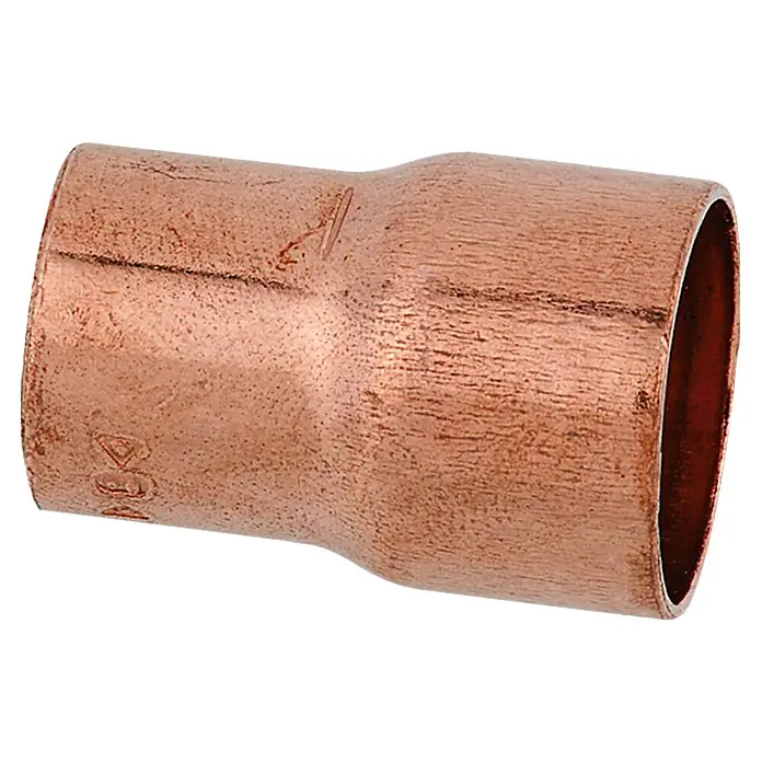 Kupfer-Reduzier-Muffe 5240 - 15 x 12 mm - Kupferreduzierstück für Sanitäranwendungen, Übergang von einem Rohr zum anderen mit unterschiedlichen Durchmessern.