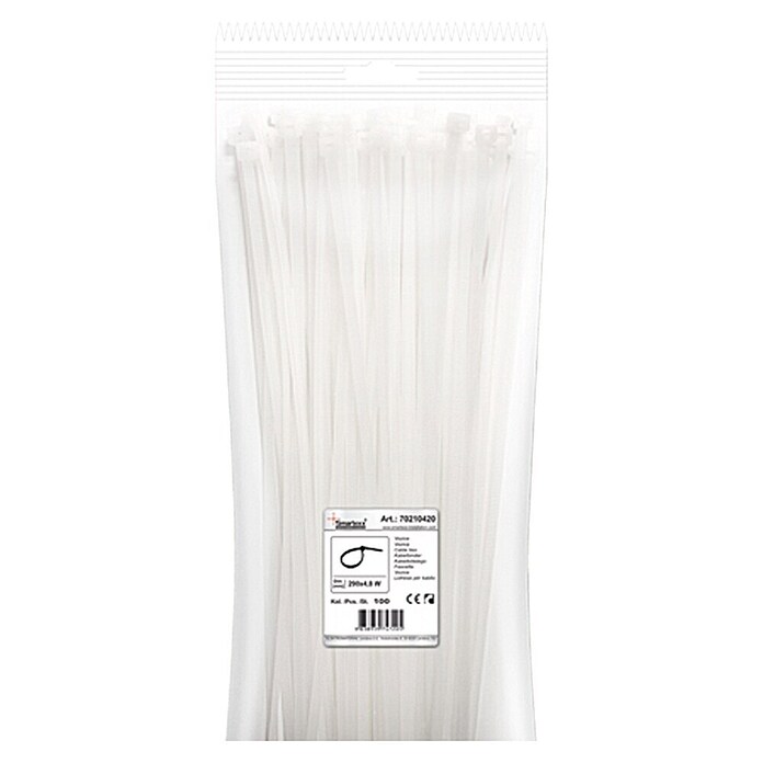 Bridas para cables (Transparente, 290 x 4,8 mm, 100 uds.)