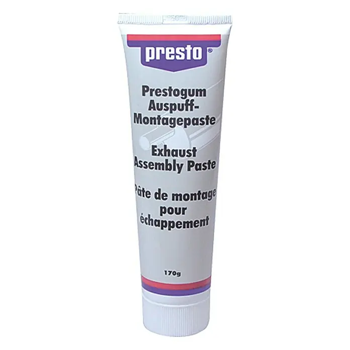 Presto Auspuff-Montagepaste - 170 g, Temperaturbeständigkeit: 0 °C - 700 °C - Presto Auspuff-Montagepaste im Tube. Ideal für die Montage von Auspuffanlagen. Dichtet zuverlässig und dauerhaft ab.