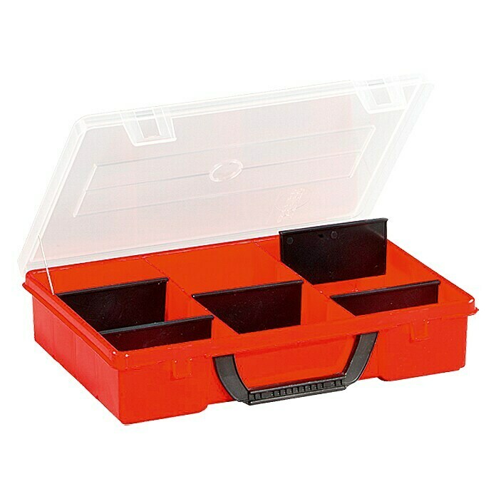 Wisent Koffer voor kleine onderdelen 3-3/4 (Aantal vakken: 3 vast, 4 variabel, 280 x 200 x 55 mm)