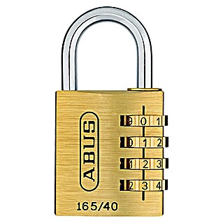 Abus Vorhängezahlenschloss 165/40 (40 x 90 mm, Messing, Anzahl Zahlenrollen: 4 Stk.)