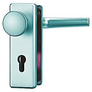 Abus Schutzbeschlag KKT 512 (Wohnungsabschlusstür, Aluminium, Stärke Tür: 37 mm - 47 mm, Knopf außen, Drücker innen)