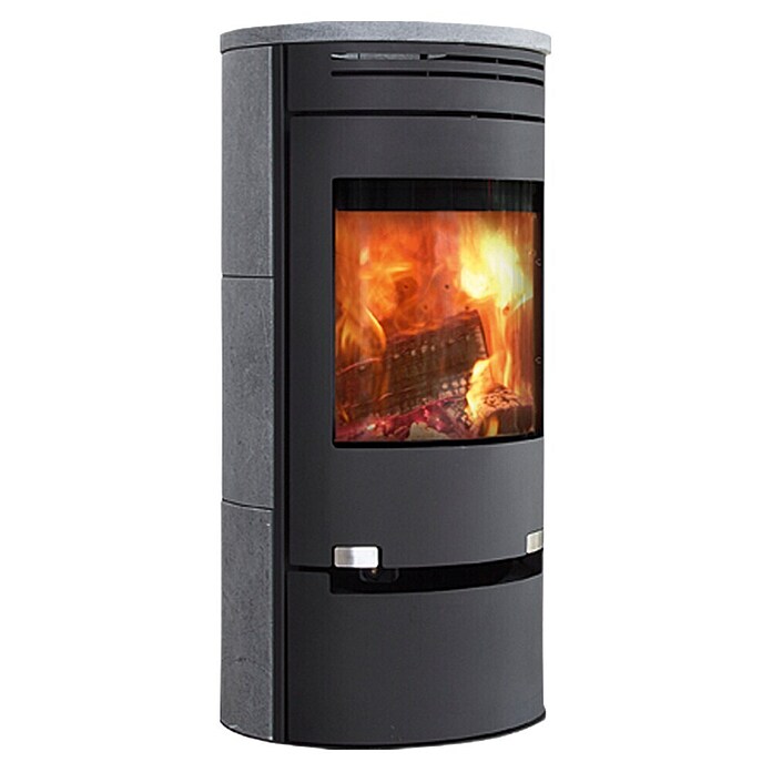 Aduro Kaminofen 1-1 SK (6 kW, Raumheizvermögen: 334 m³, Verkleidung: Speckstein, Schwarz)