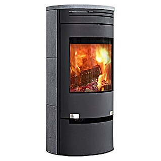 Aduro Kaminofen 1-1 SK (6 kW, Raumheizvermögen: 334 m³, Material Verkleidung: Speckstein, Schwarz)