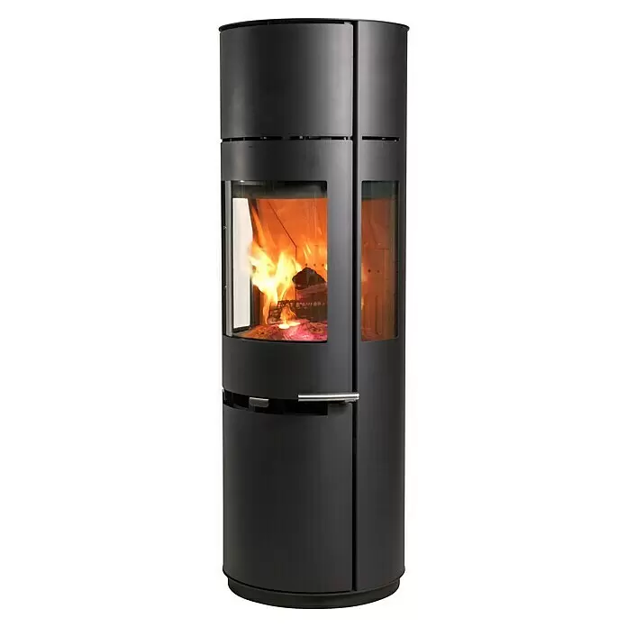 Aduro Kaminofen 9-7 - 8 kW, Raumheizvermögen: 334 m³, Material Verkleidung: Stahl, Schwarz - Diagonale Ansicht